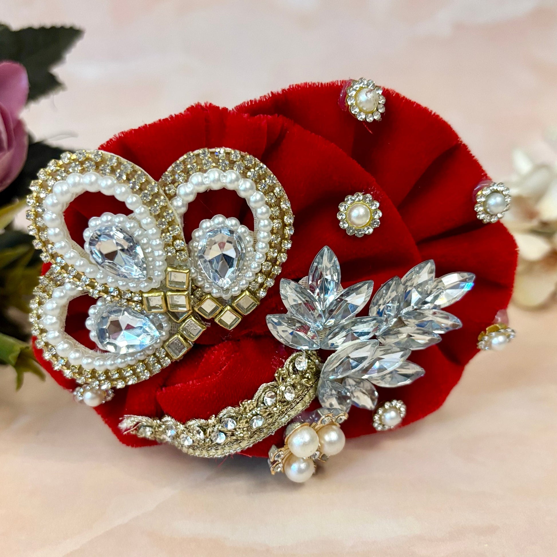 Ruby Velvet Laddu Gopal Dress