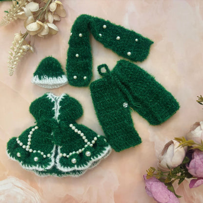 Harit Pearl Woollen Radha Krishna Dress