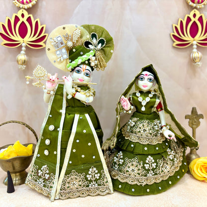 Hariyli Yugal Radhe Krishna Dress