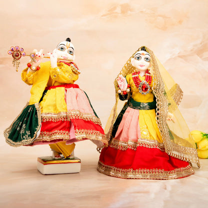 ISKCON Inspired Vrindavan Rang Radhe Krishna Dress