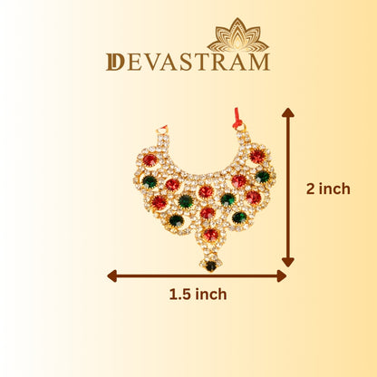 Gold necklace with colored stones