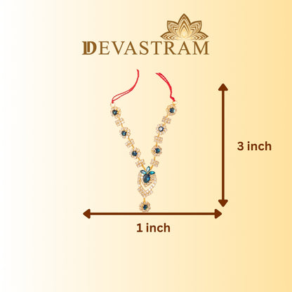 Laddu Gopal blue stone necklace with measurements 