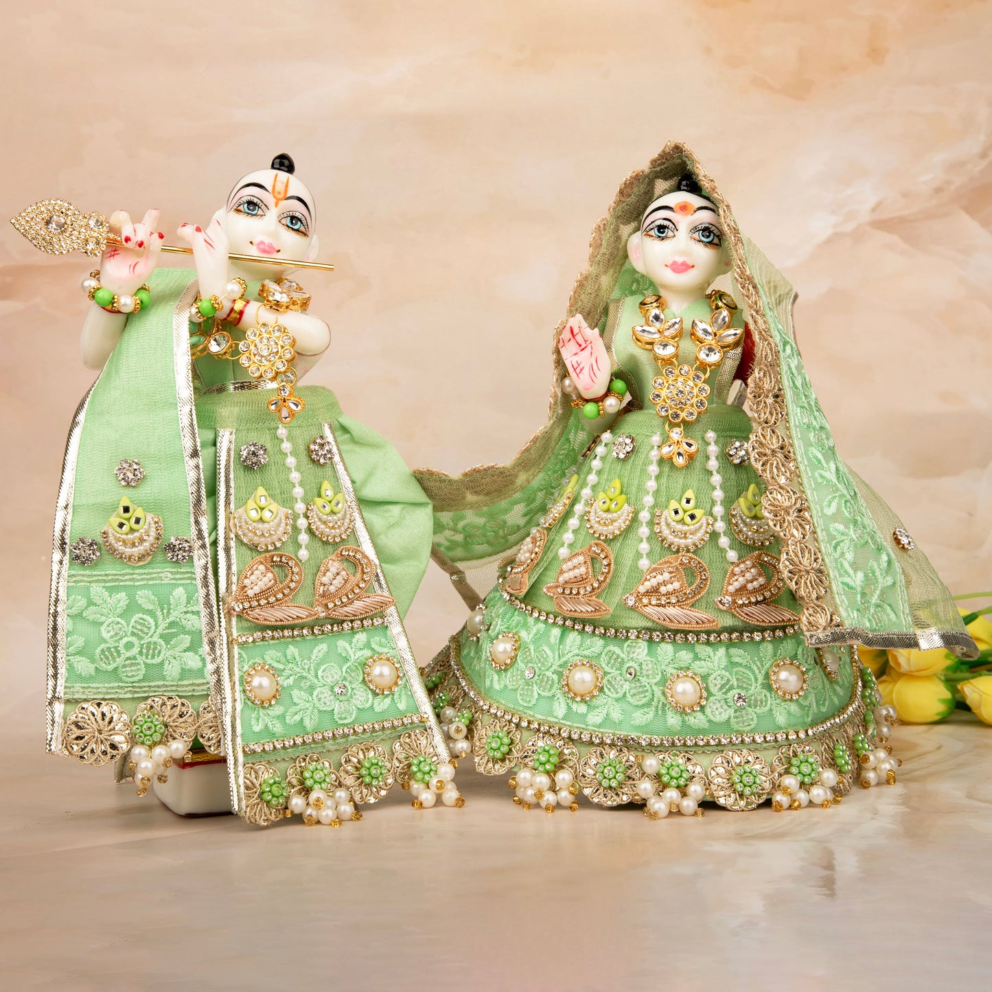 RK Set / Yugal Sarkar / Laxmi ji & Ganesh ji Sringar set (6 piece set)
