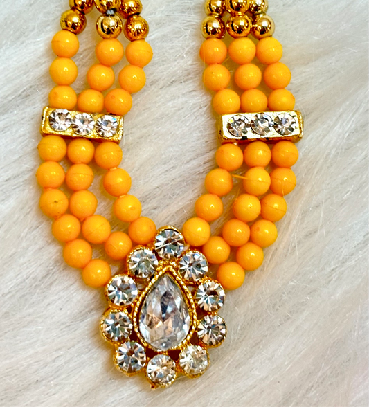 Mustard Stone Necklace / Haar for laddu gopal ji (Free Size)