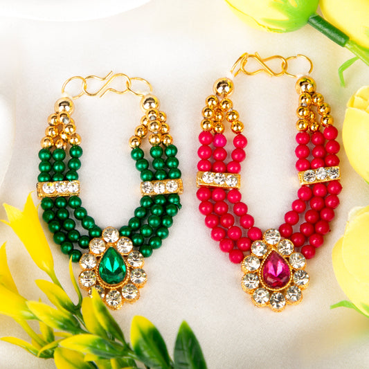Pink & Green Necklace Combo-1 