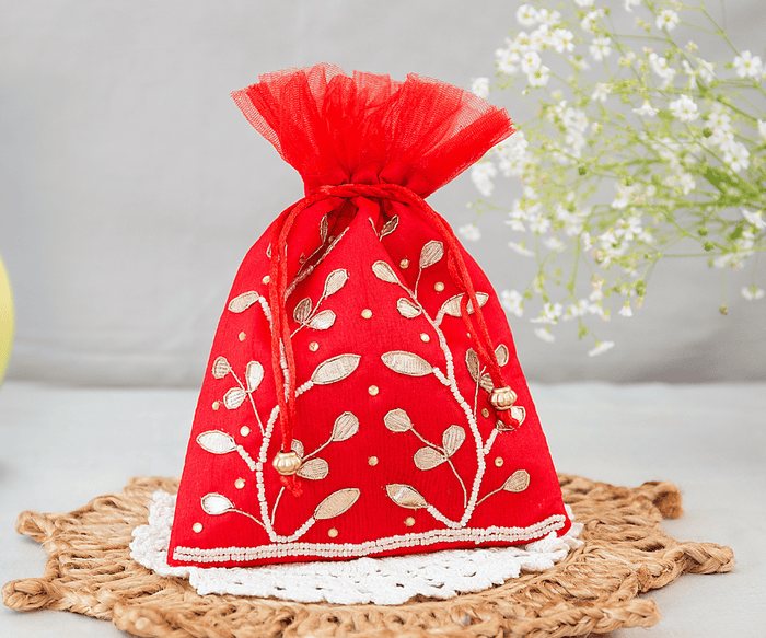 Red - Premium Gotta Patti Potli