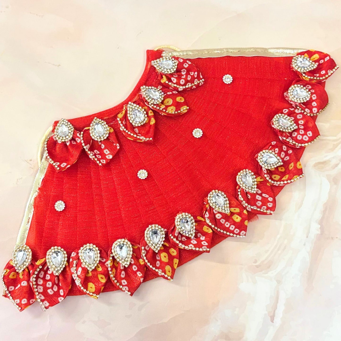 Red Bandhej Mata Rani Dress