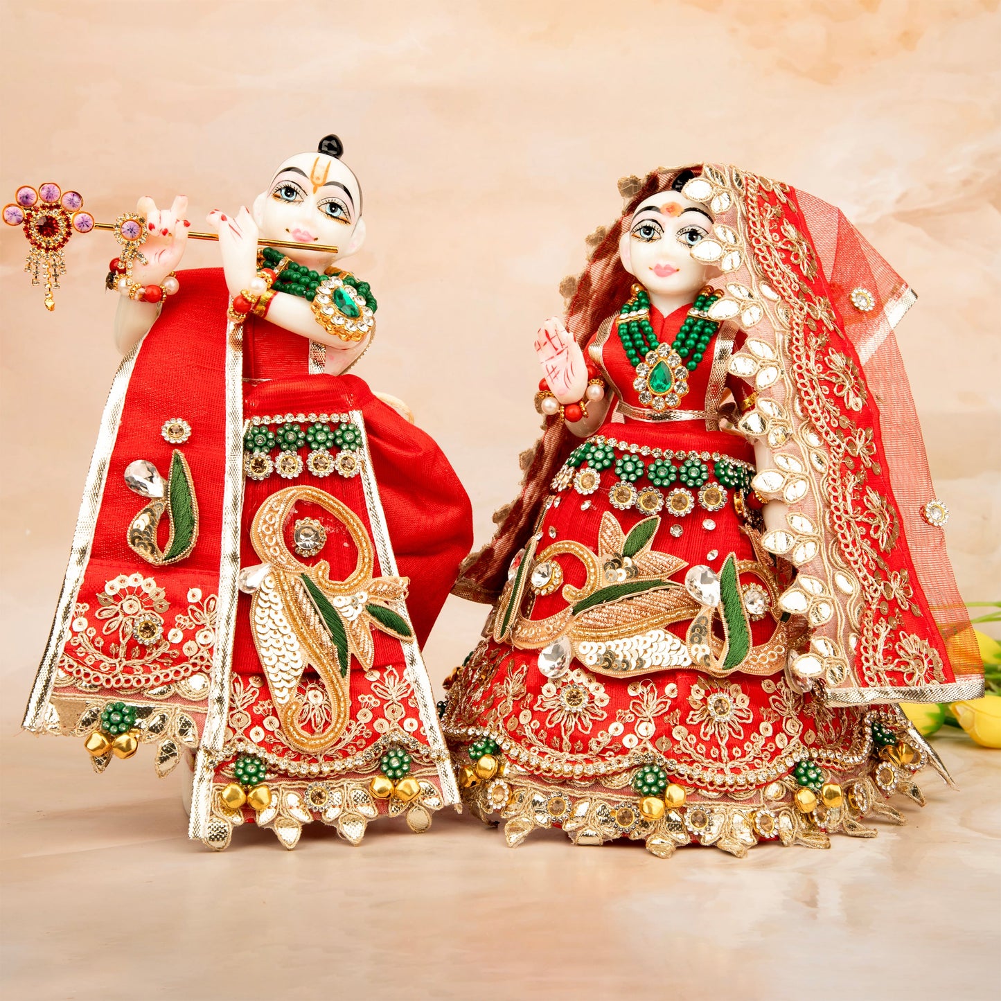 RK Set / Yugal Sarkar / Laxmi ji & Ganesh ji Mangala Pehnava (6 piece set)
