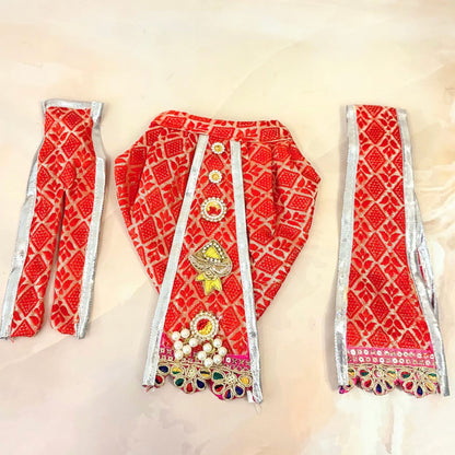 Raktavarnā Radha Krishna Dress
