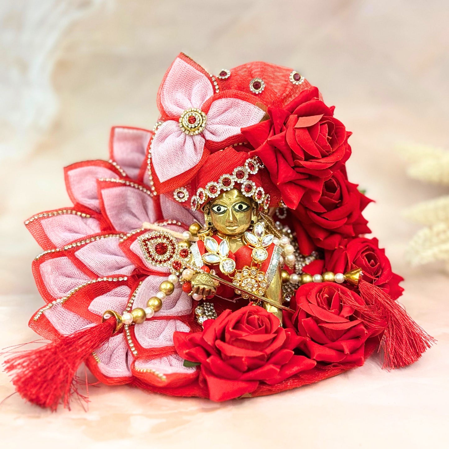Red Rose Laddu Gopal Dress