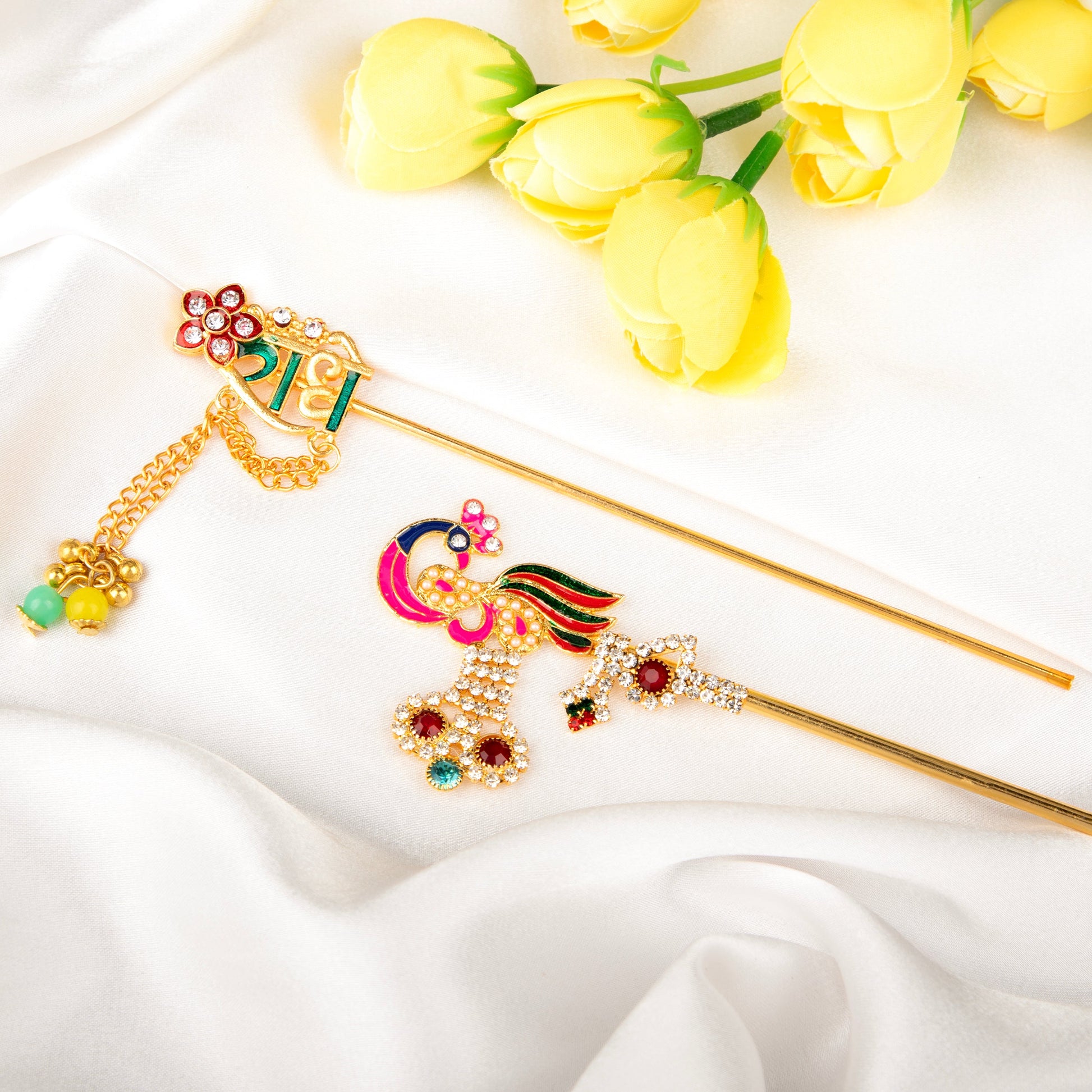 Green Peacock & Radhe Murli Set 
