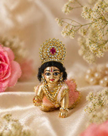 Ruby Sunflower Mukut for Laddu Gopal No