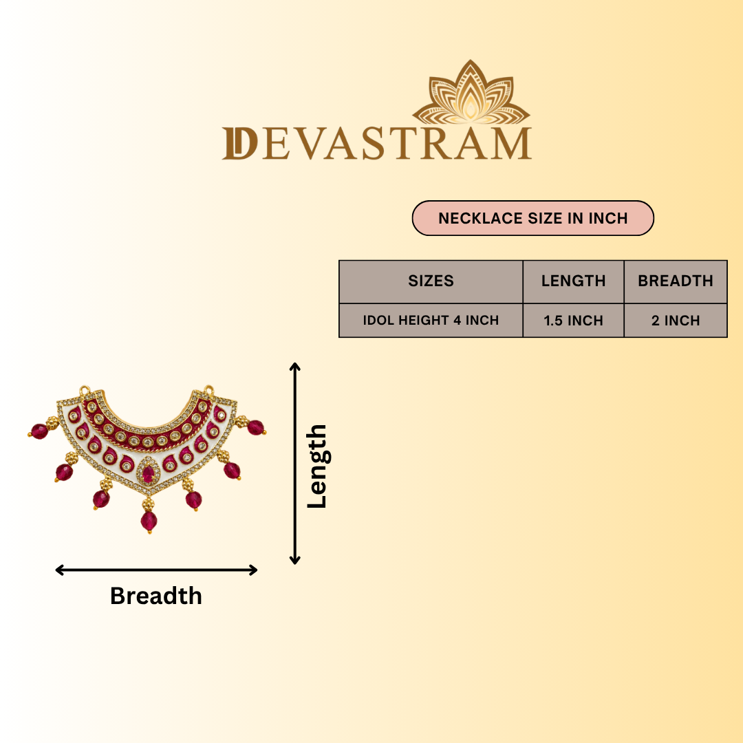 Divya Ruby Shwet Necklace Set