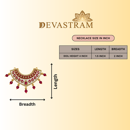 Divya Ruby Shwet Necklace Set