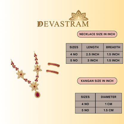 Ruby Ratna Necklace Kangan Set